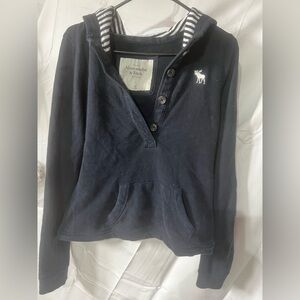 Abercrombie & Fitch Dark Blue Cowl Neck Sweater